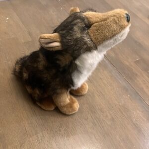 Douglas Cuddle Toy Coyote Wolf Dog Plush Stuffed‎ Animal Realistic 14" Howling